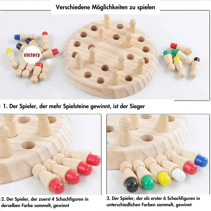 Wooden Memory Match Chess – Holz-Memory-Schachspiel